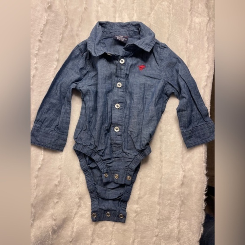 Wrangler 12m Baby Denim Onesie
